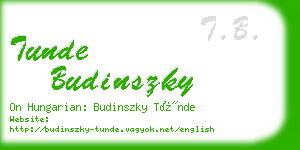 tunde budinszky business card